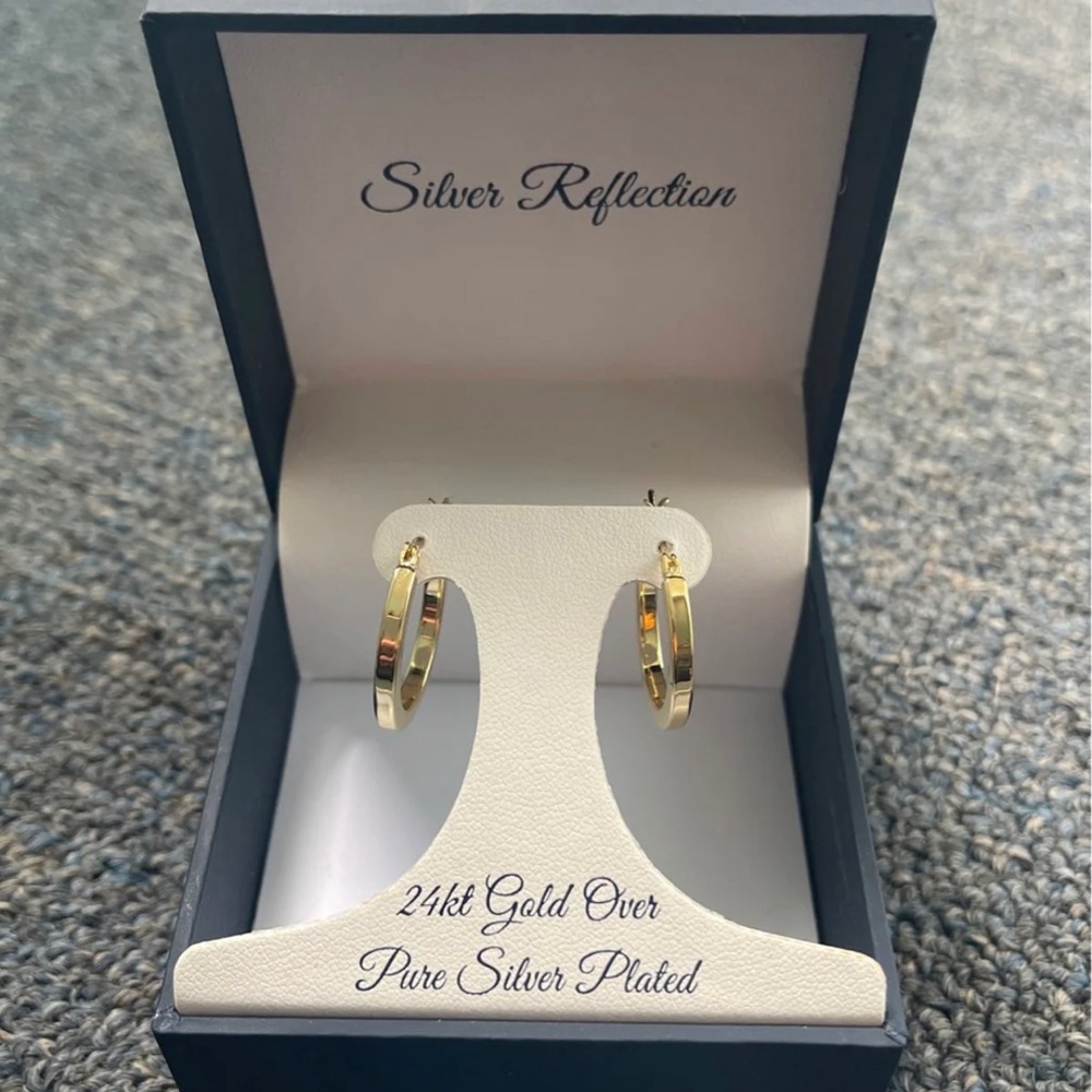 24k Gold hoop earrings
